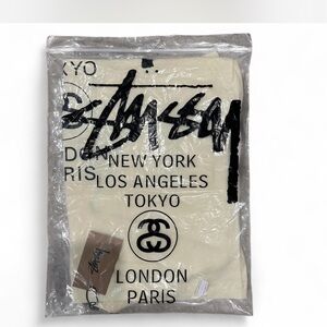 Cream and Black Stüssy t-shirt